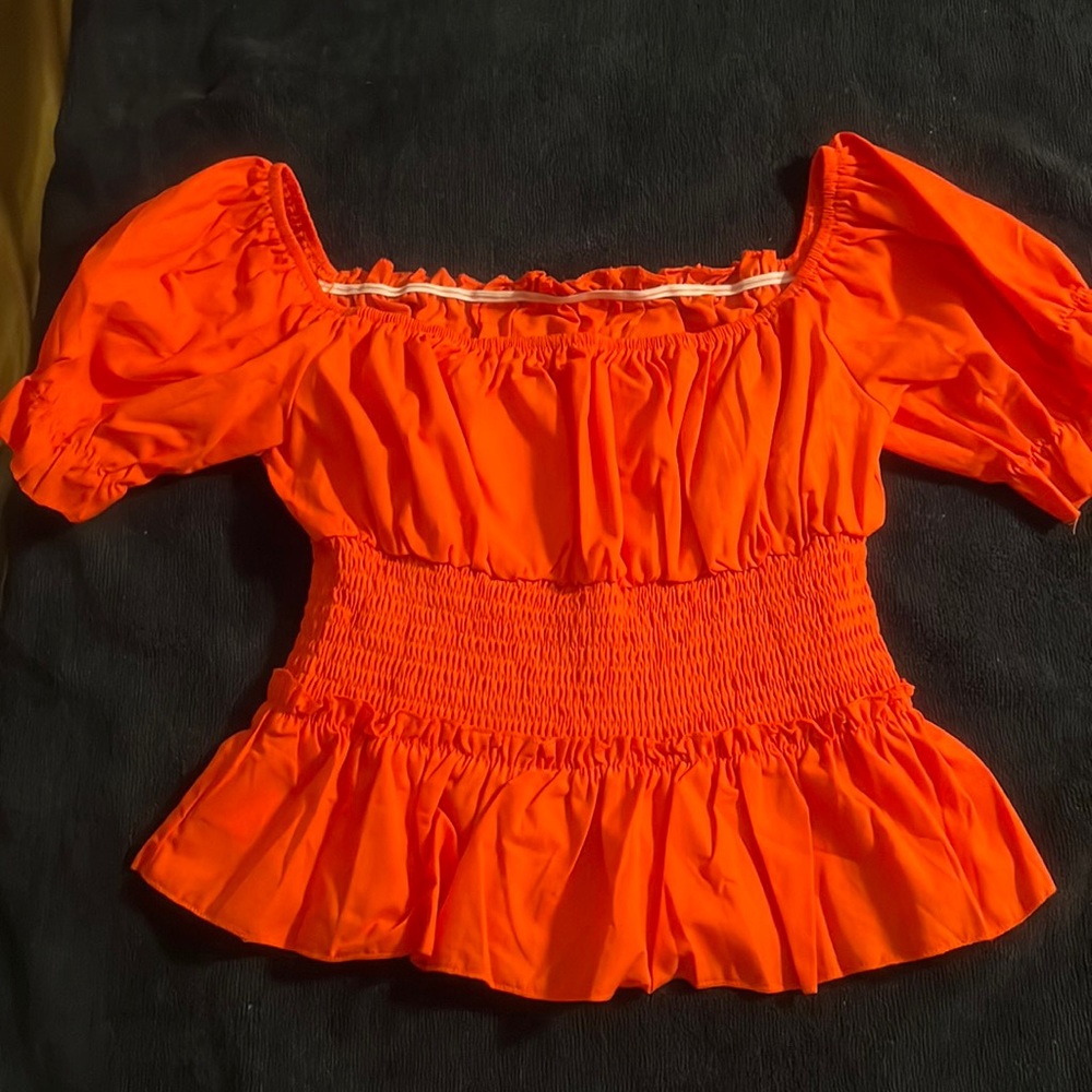 Orange crop top
